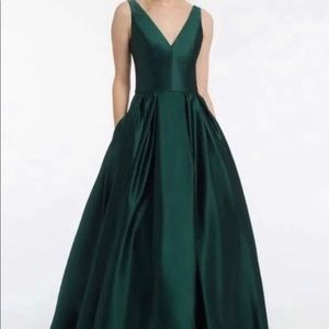 Betsy Adams Satin A-Line Ballgown